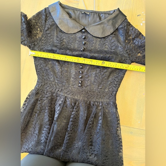 Vintage Style Black Lace Dress Size Small - Picture 4 of 5